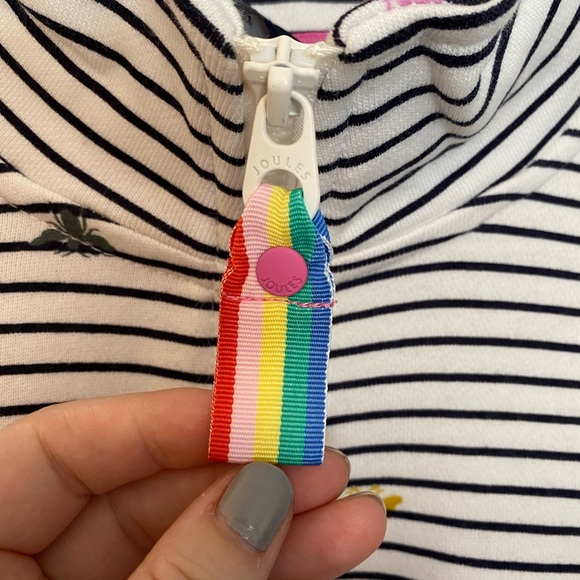 Joules Quarter Zip Sweater in Pip Print - Picture 3 of 7